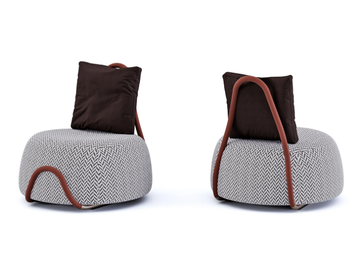 BABOU - Fabric armchair by Paolo Castelli - view 3